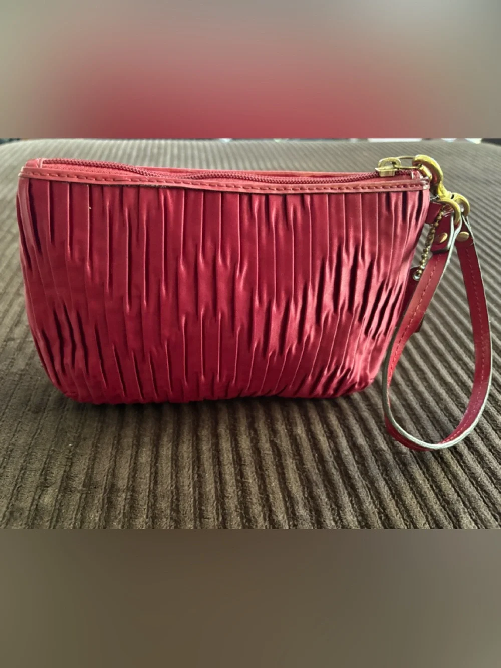 Coach wristlet pleated